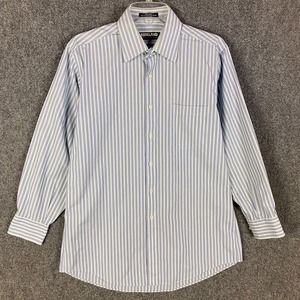 Kirkland Dress Shirt Men's 15.5 32 Striped 100%‎ Extra Long Staple Cotton